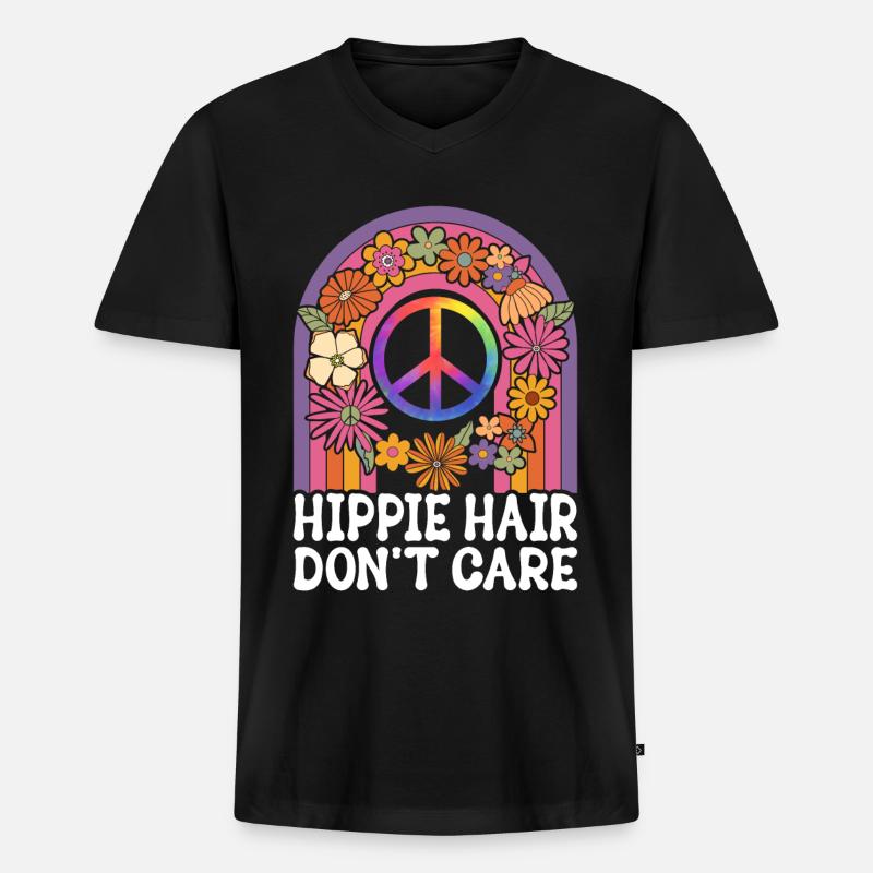 Dreadlocks Rasta Lustig Hippie - Männer Premium Bio T-Shirt mit V-Ausschnitt - Schwarz