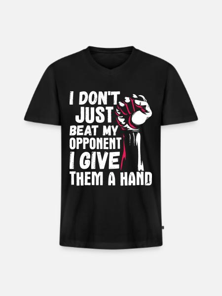 Arm wrestling arm wrestler - Men's Premium Organic T-shirt with V-neck - black