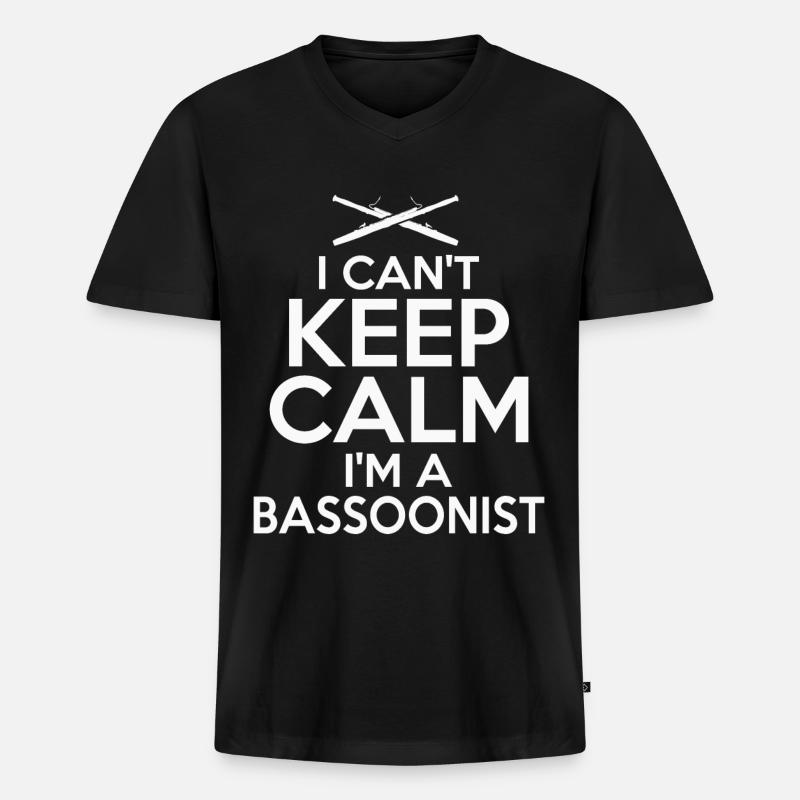 Fagott - Männer Premium Bio T-Shirt mit V-Ausschnitt - Schwarz