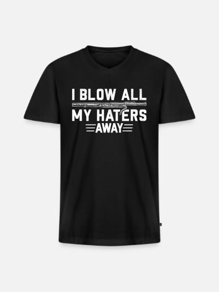 Fagott Fagottist - Männer Premium Bio T-Shirt mit V-Ausschnitt - Schwarz