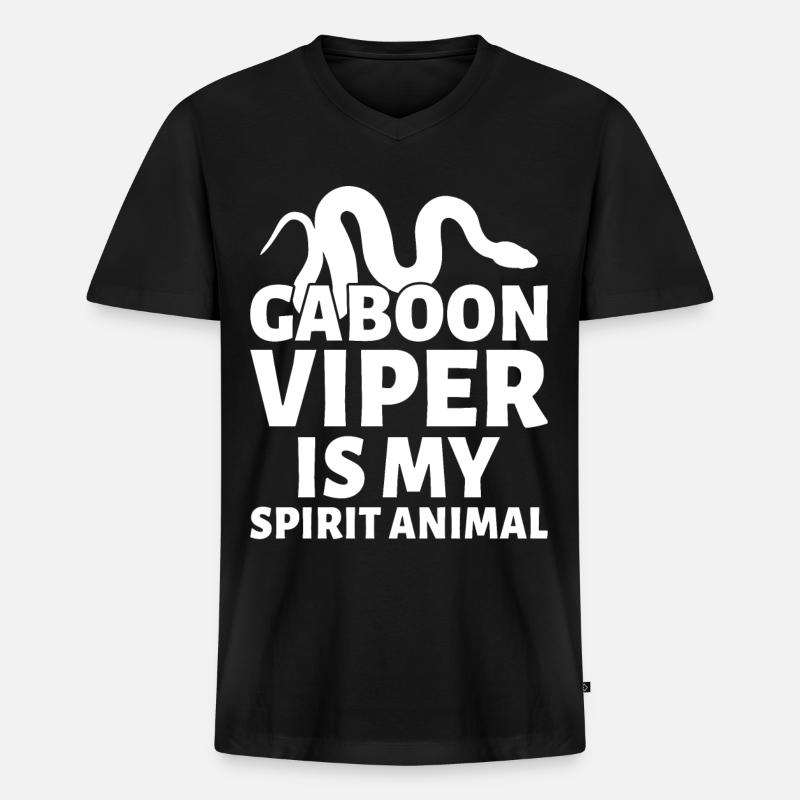 Schlangenbesitzer - Männer Premium Bio T-Shirt mit V-Ausschnitt - Schwarz