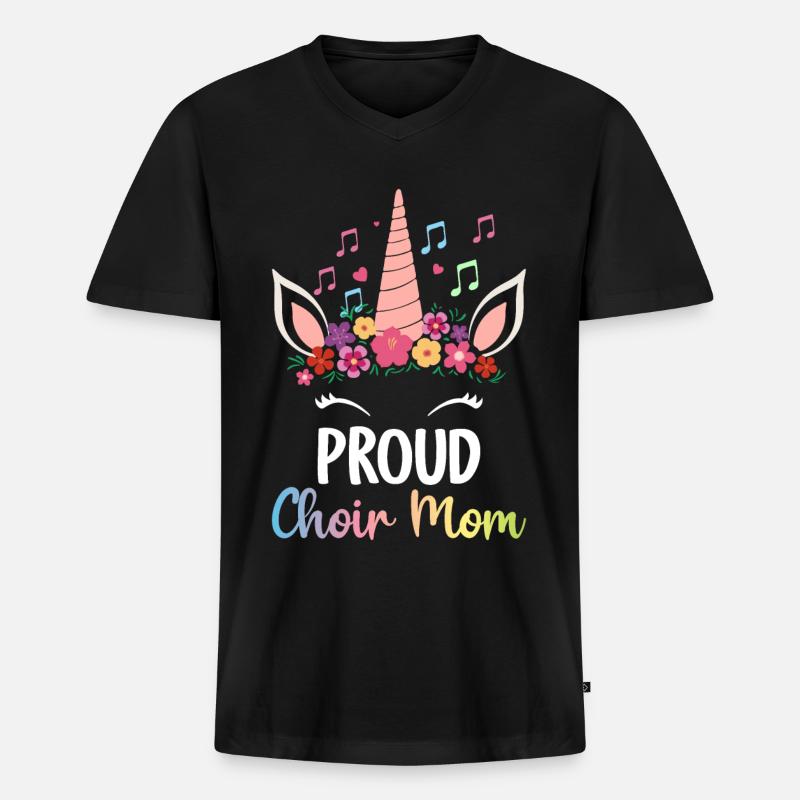 Chorgesang Chorsängerin - Männer Premium Bio T-Shirt mit V-Ausschnitt - Schwarz