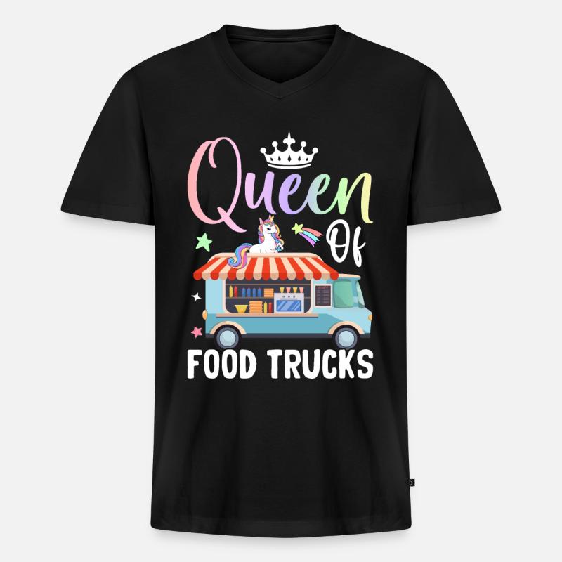 Weiblich - Männer Premium Bio T-Shirt mit V-Ausschnitt - Schwarz