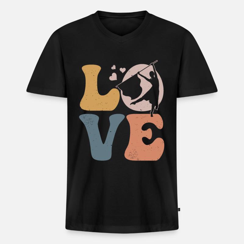 Fahnengarde Marschkapelle - Männer Premium Bio T-Shirt mit V-Ausschnitt - Schwarz