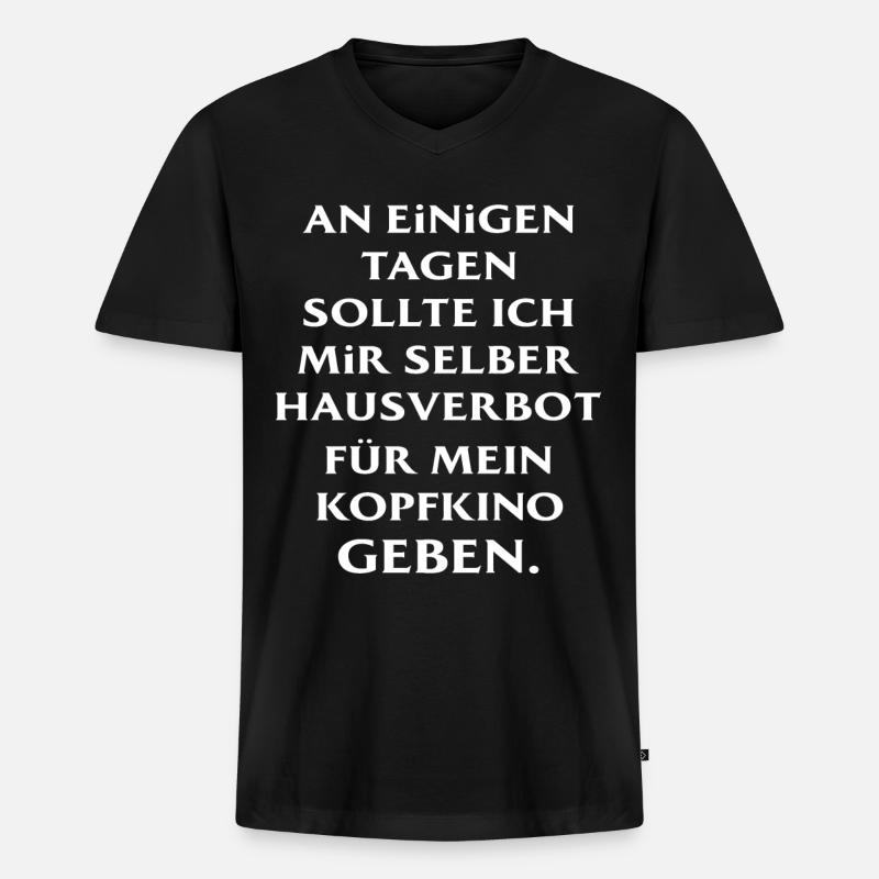 Witziger Spruch Sarkasmus - Männer Premium Bio T-Shirt mit V-Ausschnitt - Schwarz