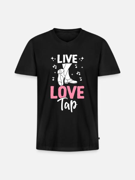 Dance Tap Dancer - Men's Premium Organic T-shirt with V-neck - black