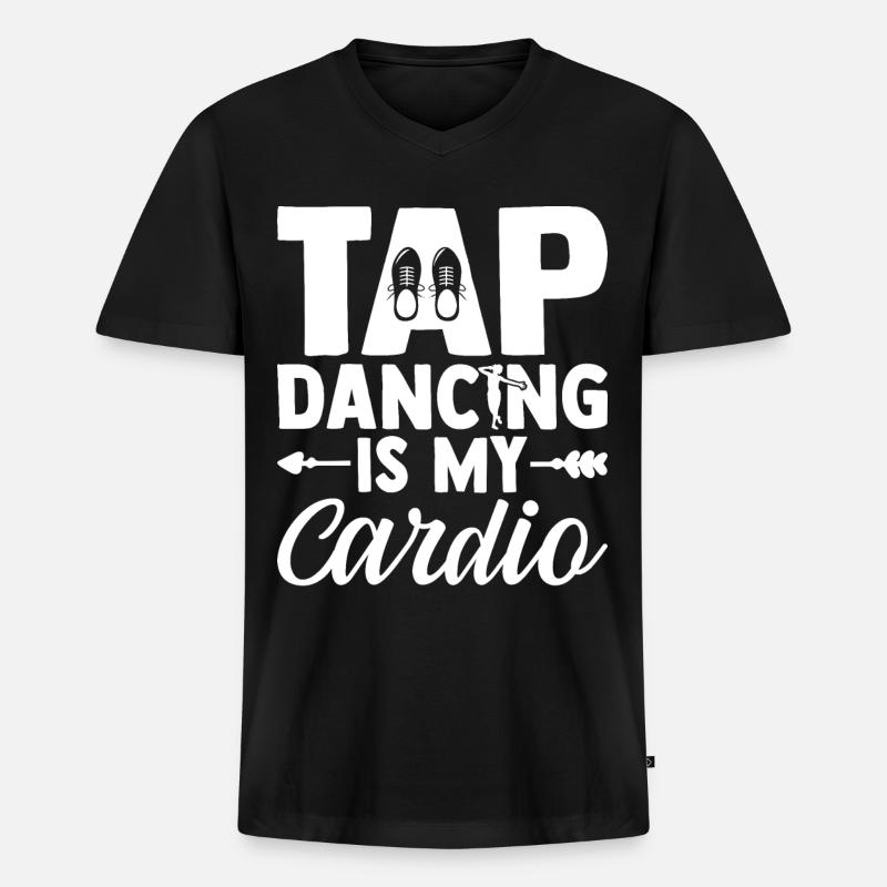 Stepptanz Stepptänzerin - Männer Premium Bio T-Shirt mit V-Ausschnitt - Schwarz