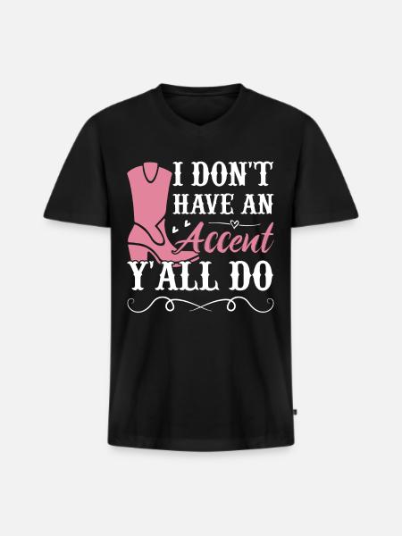 Southern Slang Land - Men's Premium Organic T-shirt with V-neck - black