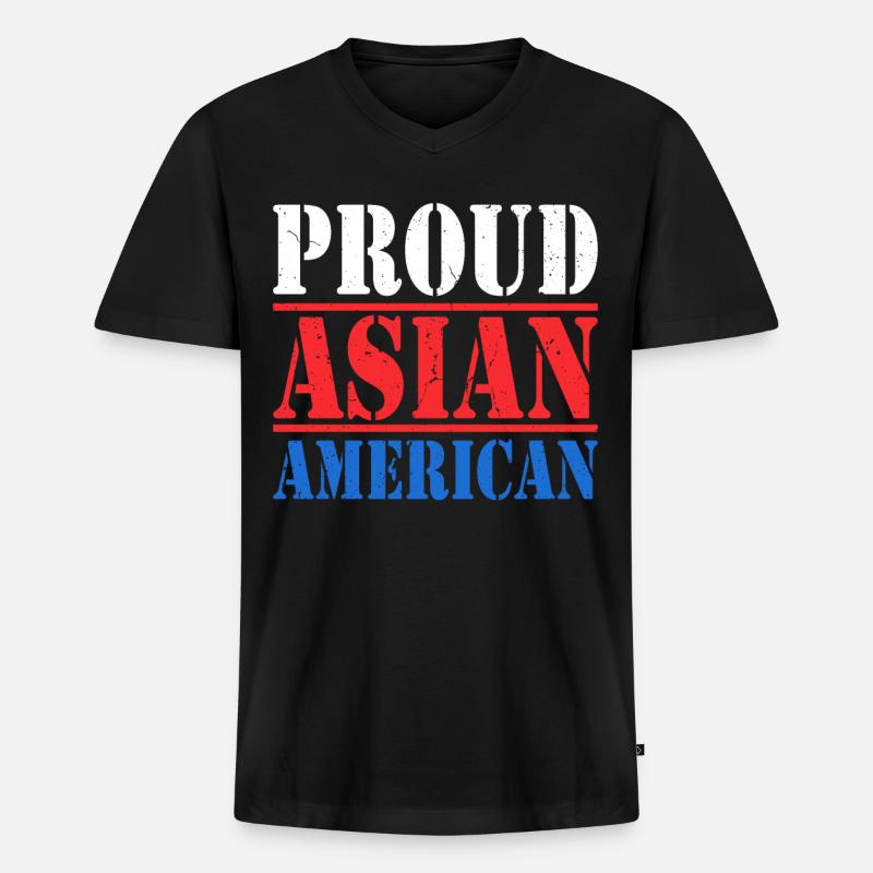 Pazifik-Insulaner AAPI - Männer Premium Bio T-Shirt mit V-Ausschnitt - Schwarz
