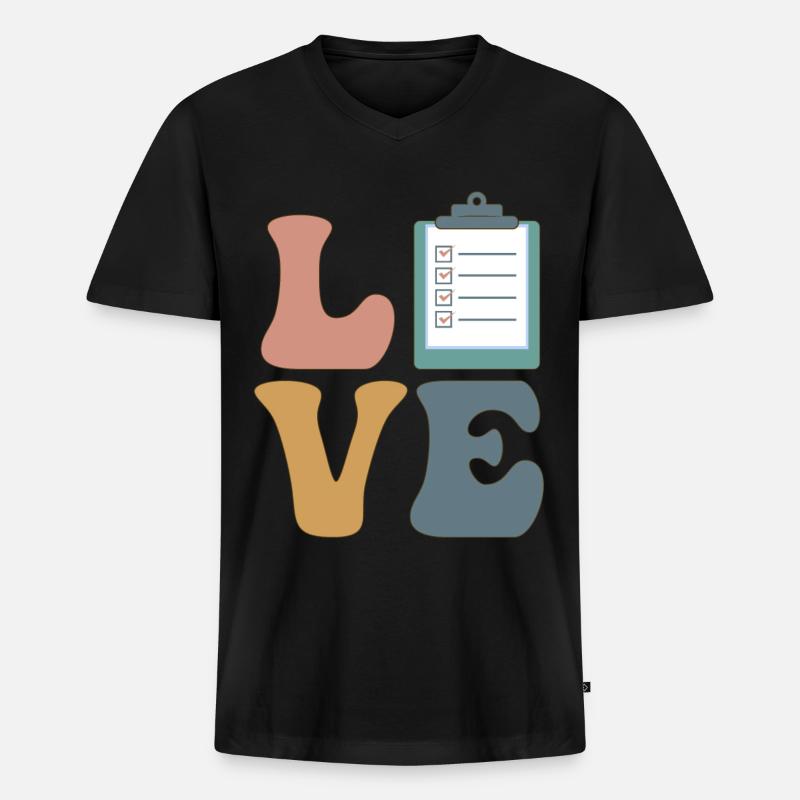 Event-Planer Event-Planung Event-Personal - Männer Premium Bio T-Shirt mit V-Ausschnitt - Schwarz
