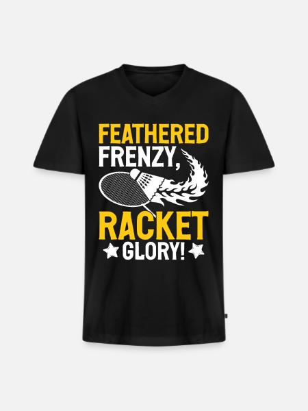 Badminton Players Badminton - Men's Premium Organic T-shirt with V-neck - black
