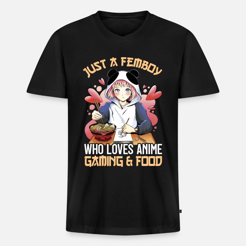 Crossdressing - Männer Premium Bio T-Shirt mit V-Ausschnitt - Schwarz
