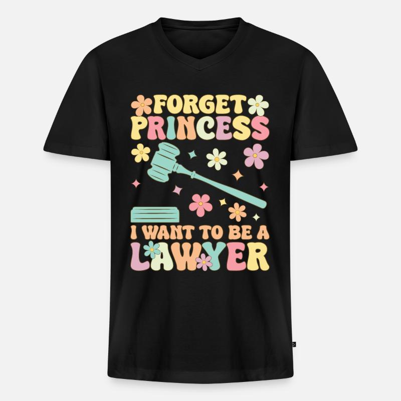 Weiblicher Anwalt Anwalt Mädchen - Männer Premium Bio T-Shirt mit V-Ausschnitt - Schwarz