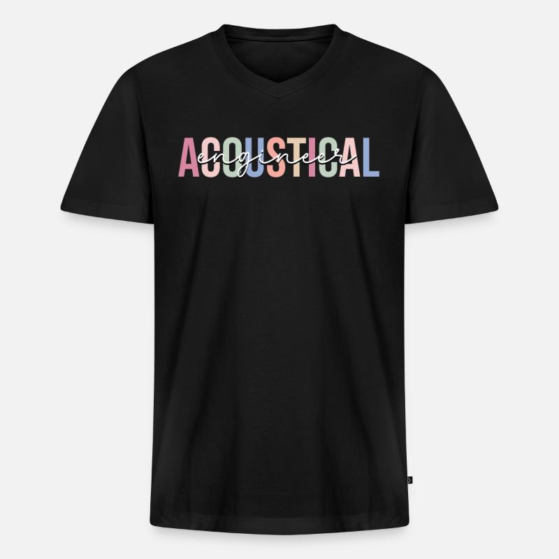 Technik Akustik-Ingenieur - Männer Premium Bio T-Shirt mit V-Ausschnitt - Schwarz