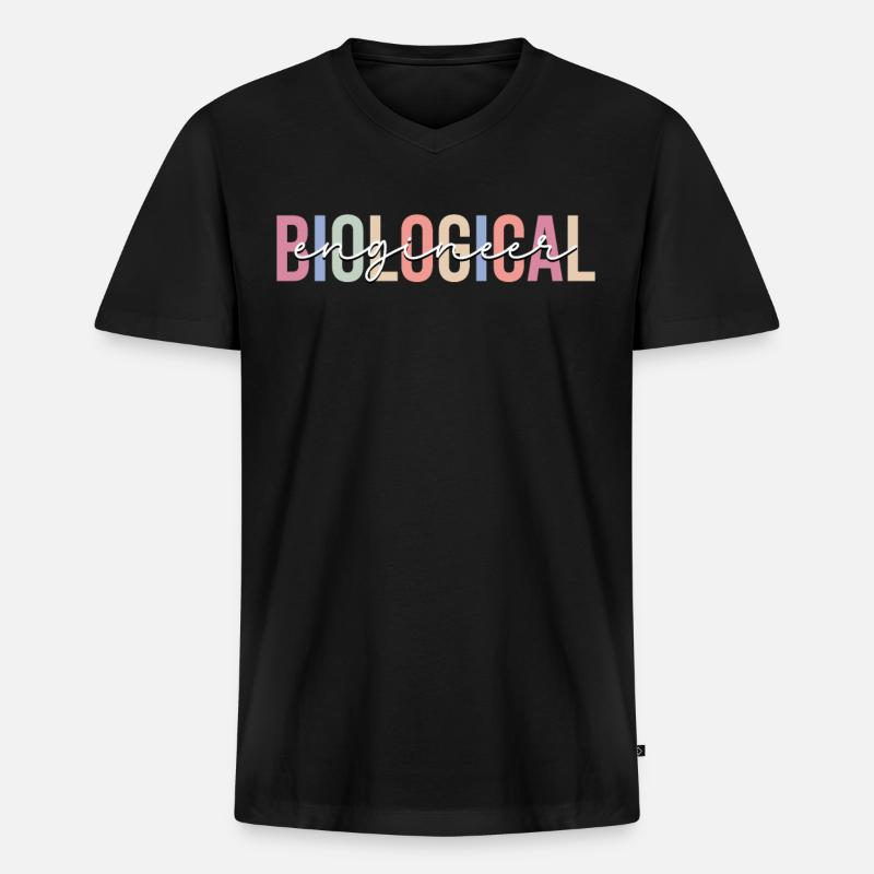 Technik - Männer Premium Bio T-Shirt mit V-Ausschnitt - Schwarz