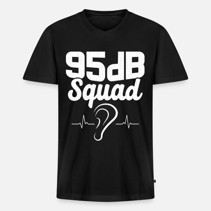 Deaf Pride Awareness ASL Gebärdensprache - Männer Premium Bio T-Shirt mit V-Ausschnitt - Schwarz