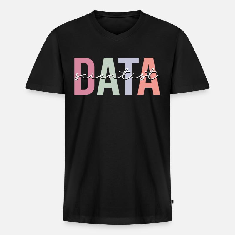 Datenwissenschaftler Datenwissenschaft Datenanalys - Männer Premium Bio T-Shirt mit V-Ausschnitt - Schwarz