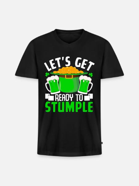 Let's get ready to Stumple - Men's Premium Organic T-shirt with V-neck - black