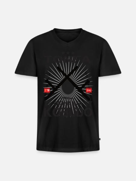 Tonfa Okinawa Kobudo Design - Men's Premium Organic T-shirt with V-neck - black