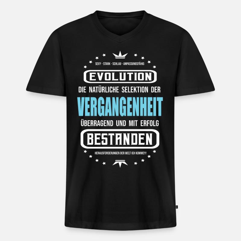 Past, Evolution, Development - Men's Premium Organic T-shirt with V-neck - black