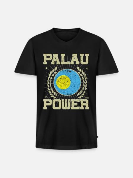 Cool Palau, Design - Men's Premium Organic T-shirt with V-neck - black