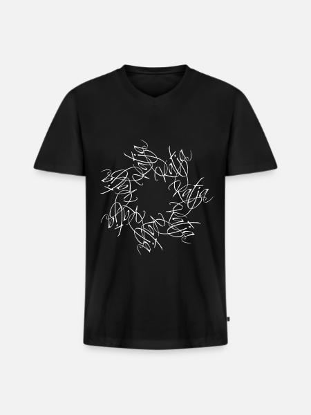 Katja Name Mandala - Men's Premium Organic T-shirt with V-neck - black