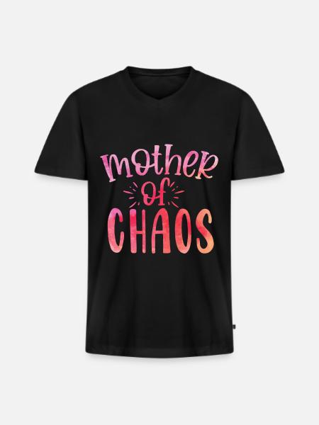 Mother of chaos - Men's Premium Organic T-shirt with V-neck - black