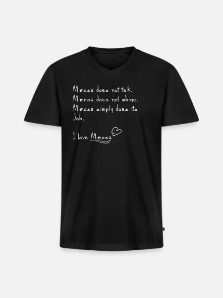 I love Mimosa - Men's Premium Organic T-shirt with V-neck - black