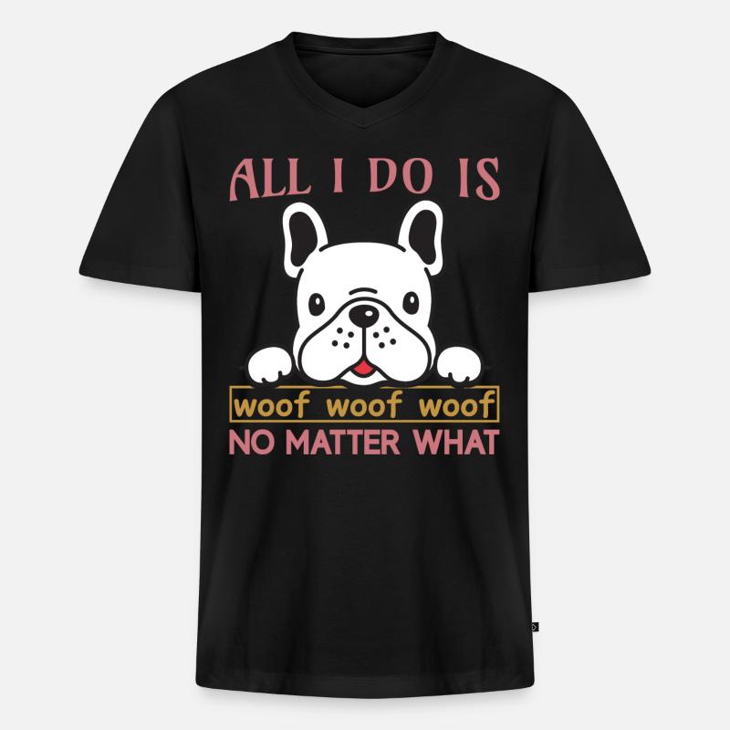 Alles was ich kann... - Männer Premium Bio T-Shirt mit V-Ausschnitt - Schwarz
