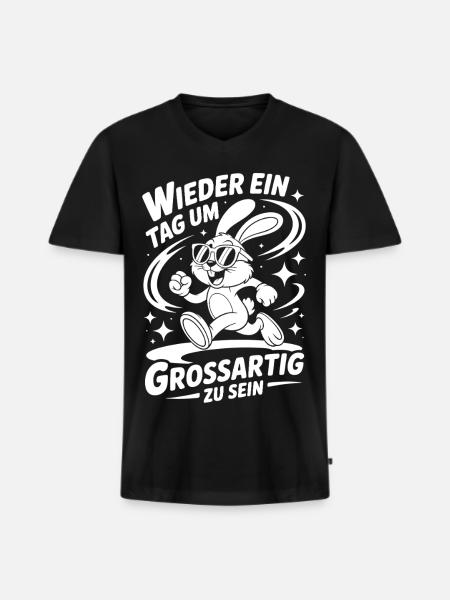 Another day to be great - Men's Premium Organic T-shirt with V-neck - black