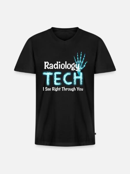 Radiology Tech Humor X-Ray - Men's Premium Organic T-shirt with V-neck - black