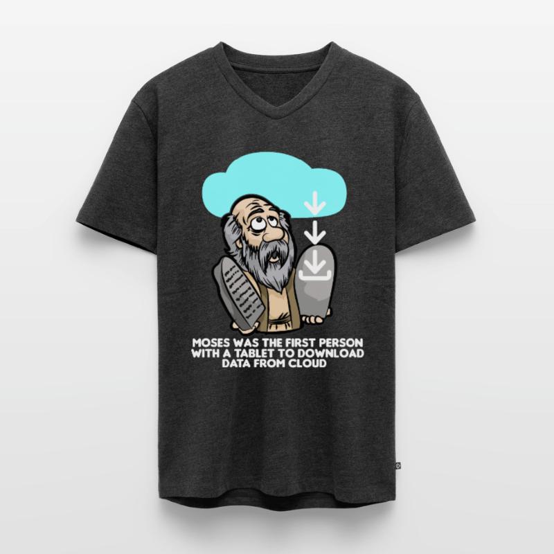 DOWNLOAD MOSES Cloud Computing IT Informatiker Männer Premium Bio T-Shirt mit V-Ausschnitt
