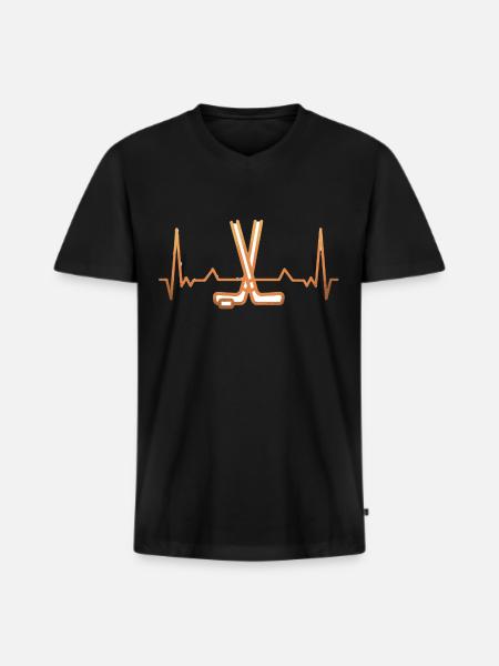 ice hockey team - Men's Premium Organic T-shirt with V-neck - black