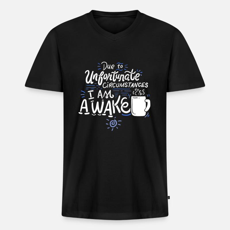 Morgenmuffel - Männer Premium Bio T-Shirt mit V-Ausschnitt - Schwarz