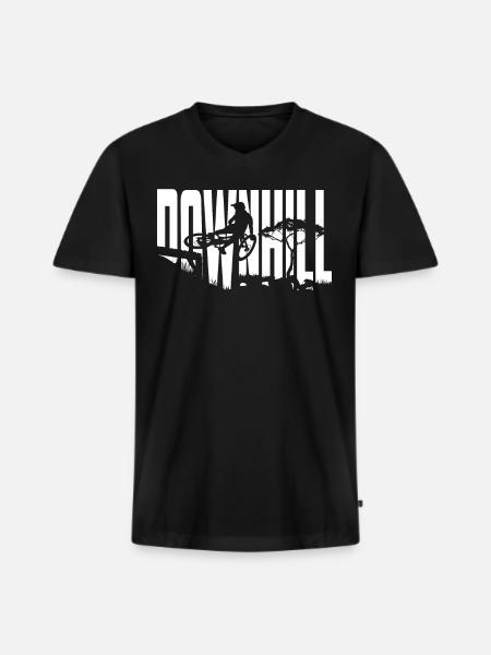 Downhill Bikepark Whip VTT - Männer Premium Bio T-Shirt mit V-Ausschnitt - Schwarz