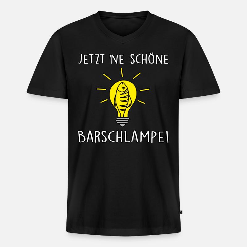 Barschlampe - Männer Premium Bio T-Shirt mit V-Ausschnitt - Schwarz