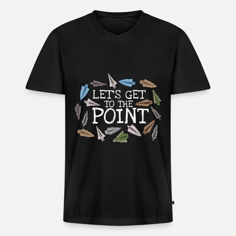 Pfeilspitze Bogenschießen Jäger Jagd Geschenk - Männer Premium Bio T-Shirt mit V-Ausschnitt - Schwarz