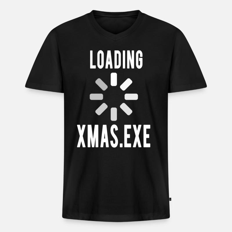 Lustiges Programmierer Weihnachtsgeschenk Gamer - Männer Premium Bio T-Shirt mit V-Ausschnitt - Schwarz