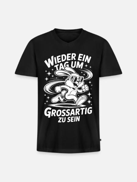Another day to be great - Men's Premium Organic T-shirt with V-neck - black