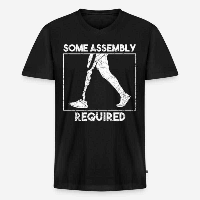 Some Assembly Required Amputierte - Männer Premium Bio T-Shirt mit V-Ausschnitt - Schwarz