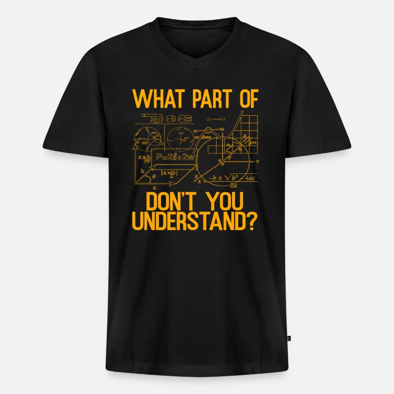 Physicist Mathematics Math Physics Teacher - Men's Premium Organic T-shirt with V-neck - black