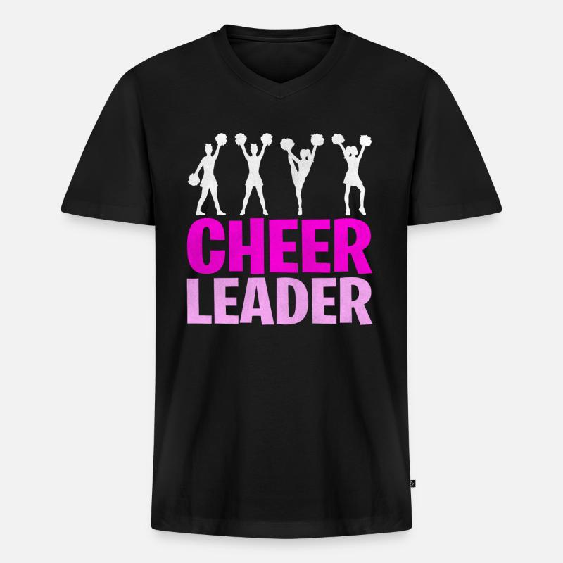 Cheerleader - Männer Premium Bio T-Shirt mit V-Ausschnitt - Schwarz