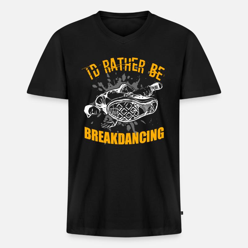 Breakdance Breakdancer Breakdancing BBoy - Men's Premium Organic T-shirt with V-neck - black