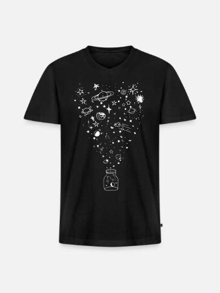 stars from the bottle - Men's Premium Organic T-shirt with V-neck - black