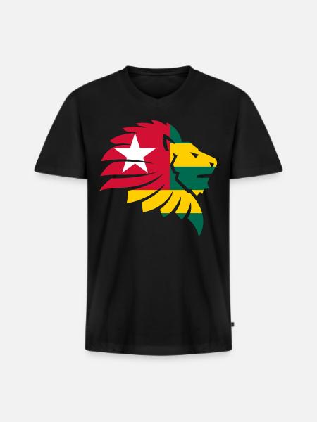 Togo Flag Africa Cabrais Kabure Ewe Gift - Men's Premium Organic T-shirt with V-neck - black