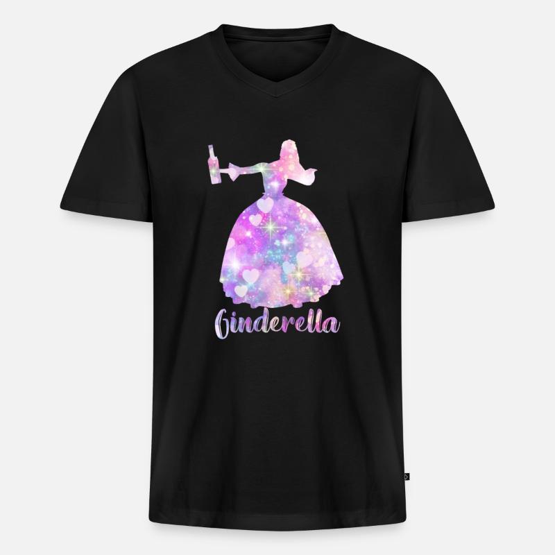 Ginderella Junggesellinnen - Männer Premium Bio T-Shirt mit V-Ausschnitt - Schwarz