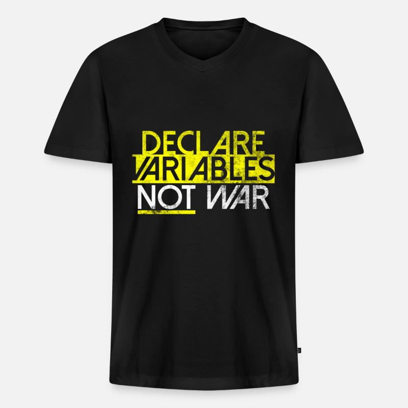 Declare Variables Entwickler Software Nerd - Männer Premium Bio T-Shirt mit V-Ausschnitt - Schwarz