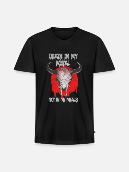 Vegan Death Metal - T-shirt encolure en V Premium bio Homme - noir