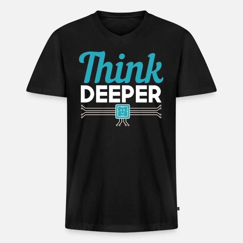 Scientist Machine Learning Deep Learning - Men's Premium Organic T-shirt with V-neck - black