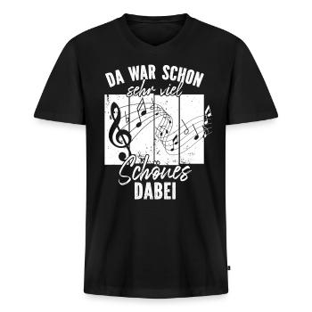 Chorleiter Dirigent Musiklehrer Musiker Retro Note - Männer Premium Bio T-Shirt mit V-Ausschnitt - Schwarz - Vorne - Nico (187cm)